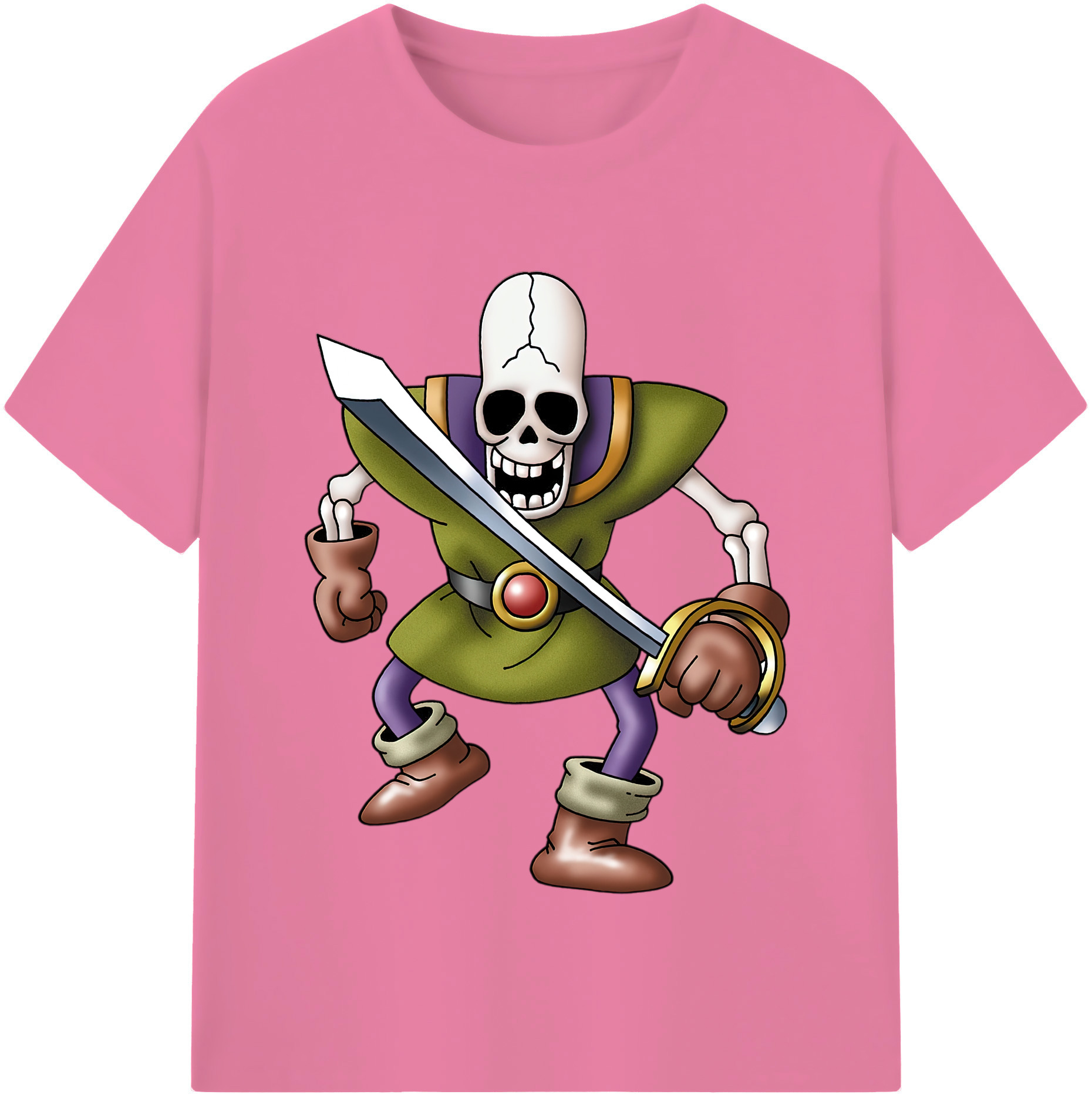 （画像用） ドラゴンクエスト Doragon Kuesuto Dragon Quest 綿100％半袖Tシャツ（フロントプリント）